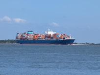 Ships go by daily