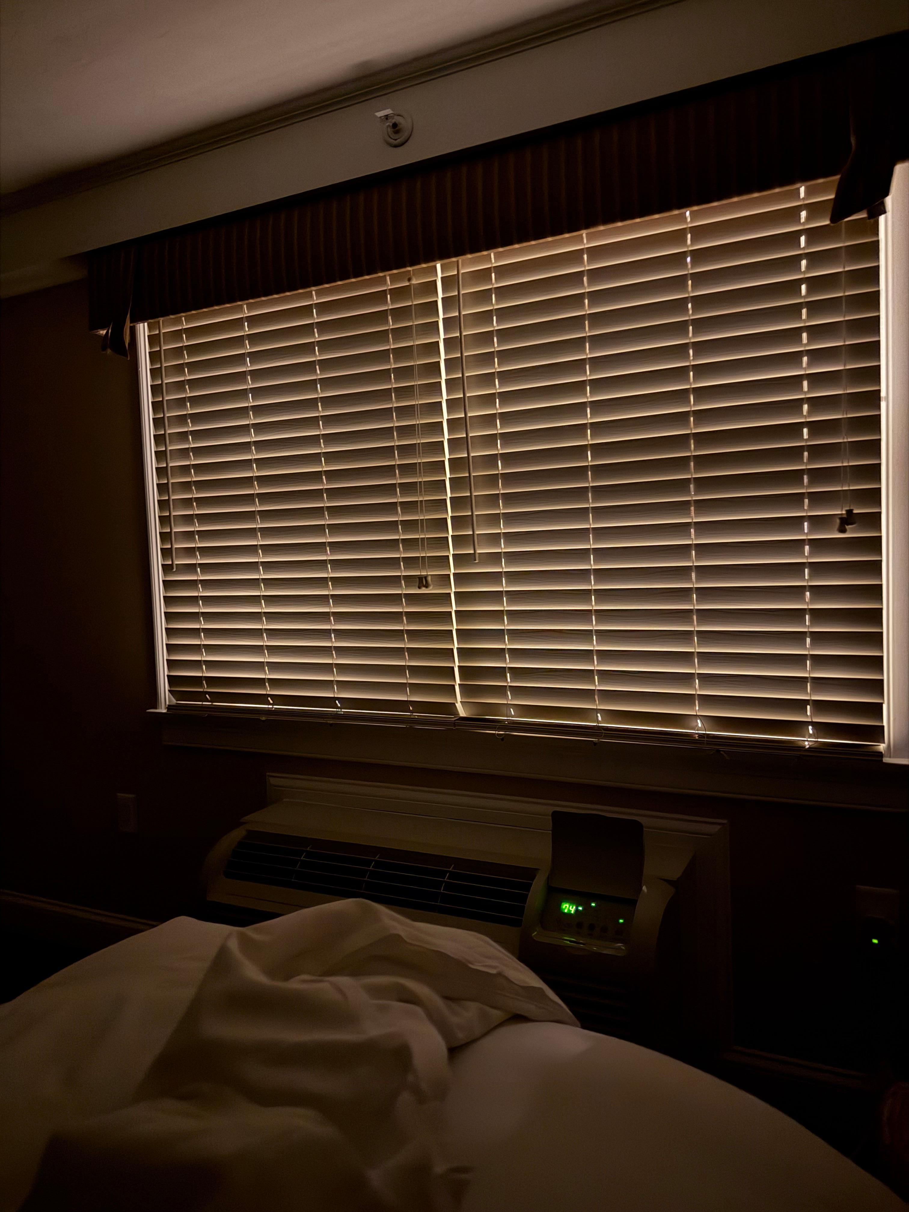 Unable to darken the bedroom.