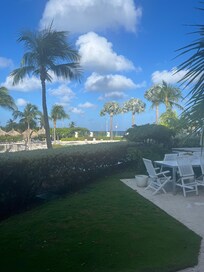 From patio overlooking pool and oceam