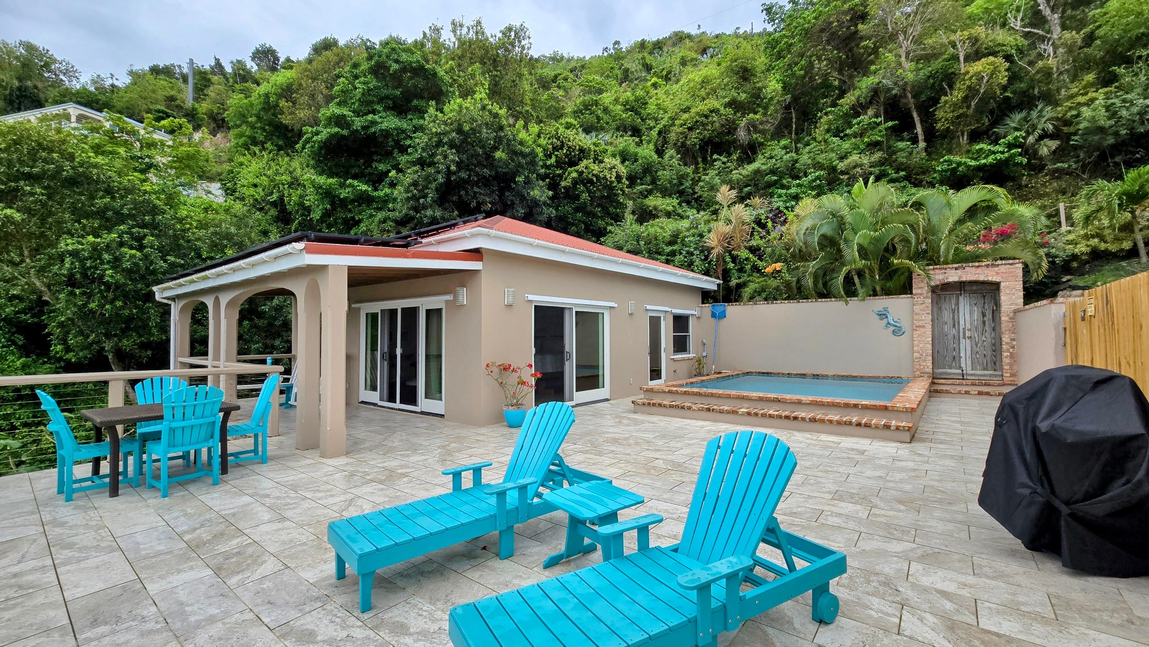 The patio and pool became our little oasis.