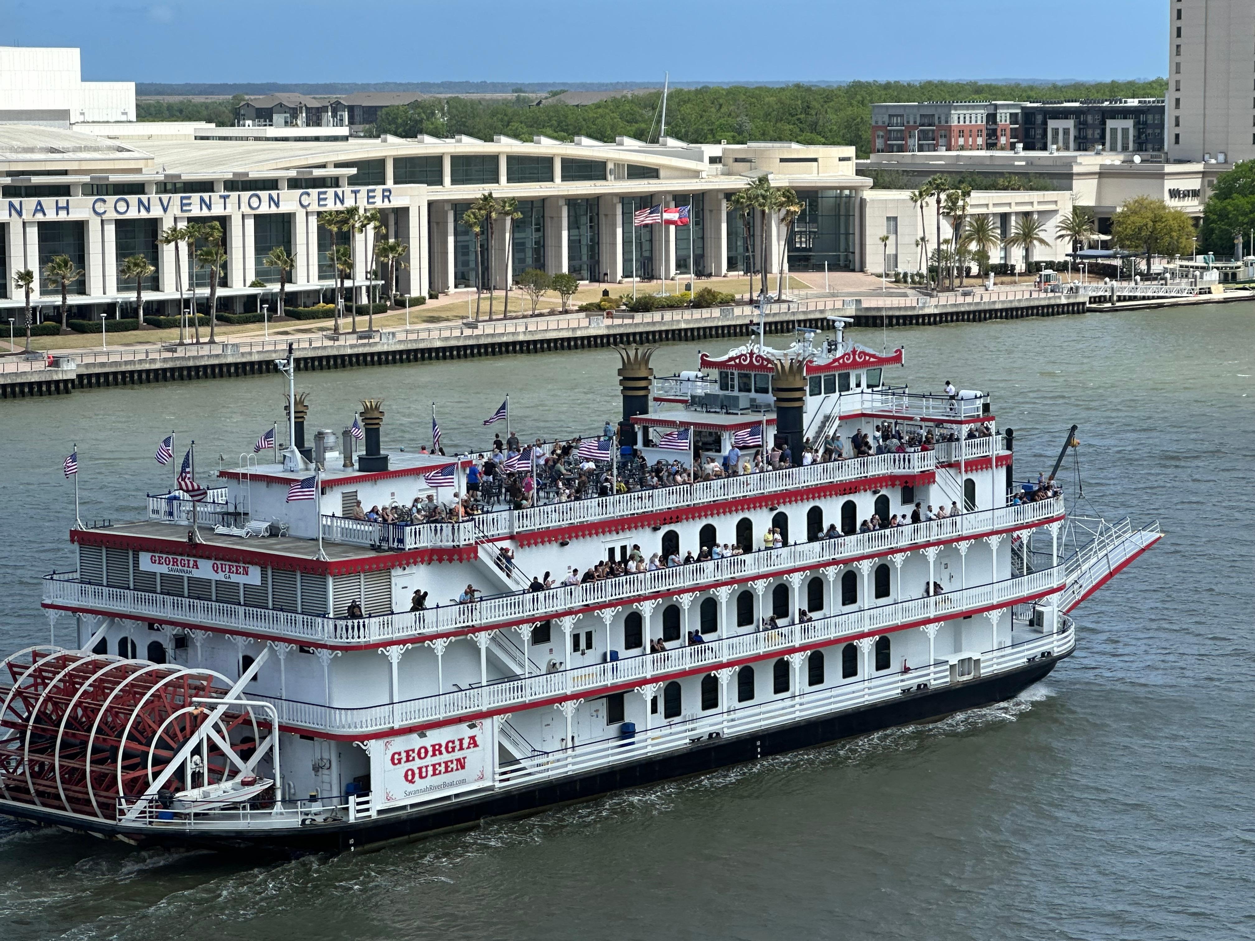 The Georgia Queen taken from my Riverview Room of the Hyatt Regency Savannah