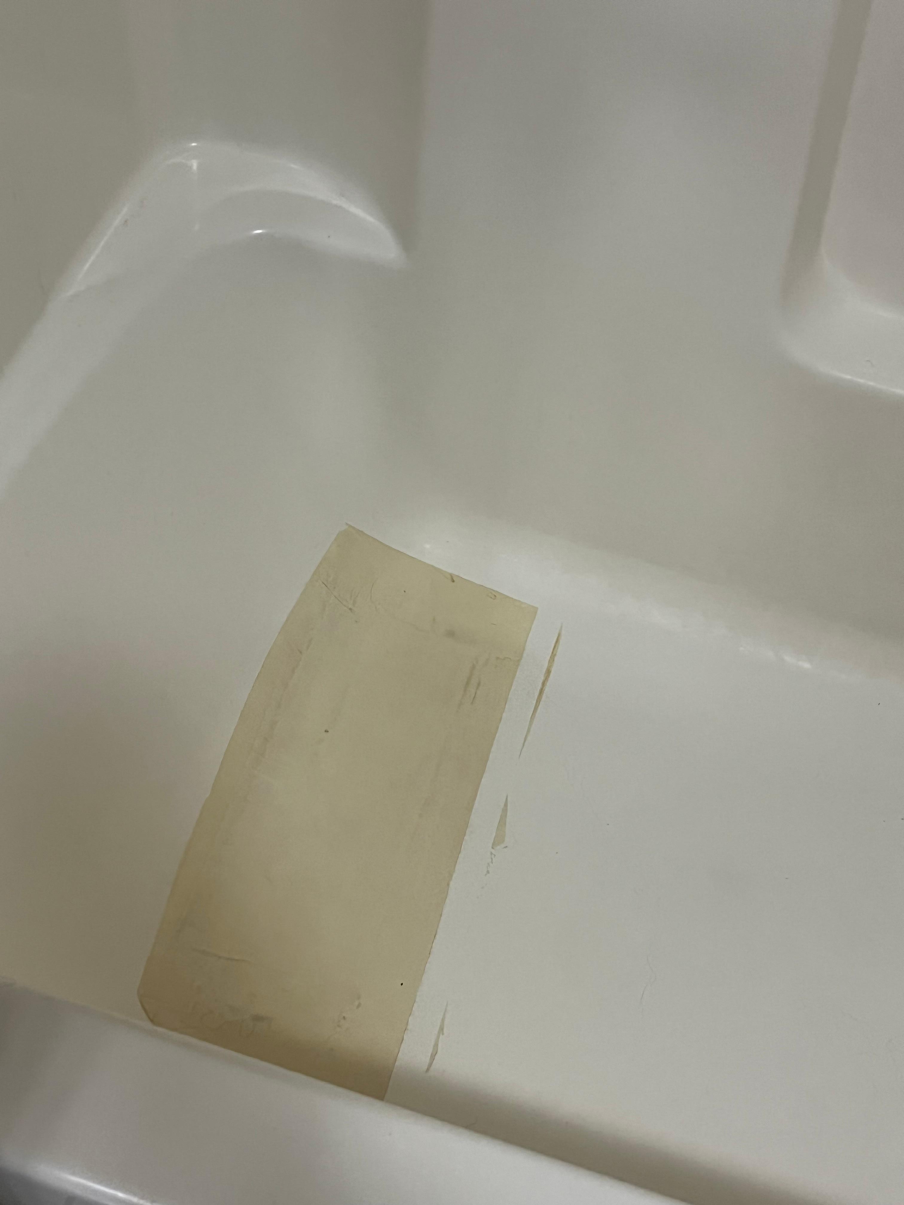 The patch job in the tub was a bit scary. At this point it should be replaced