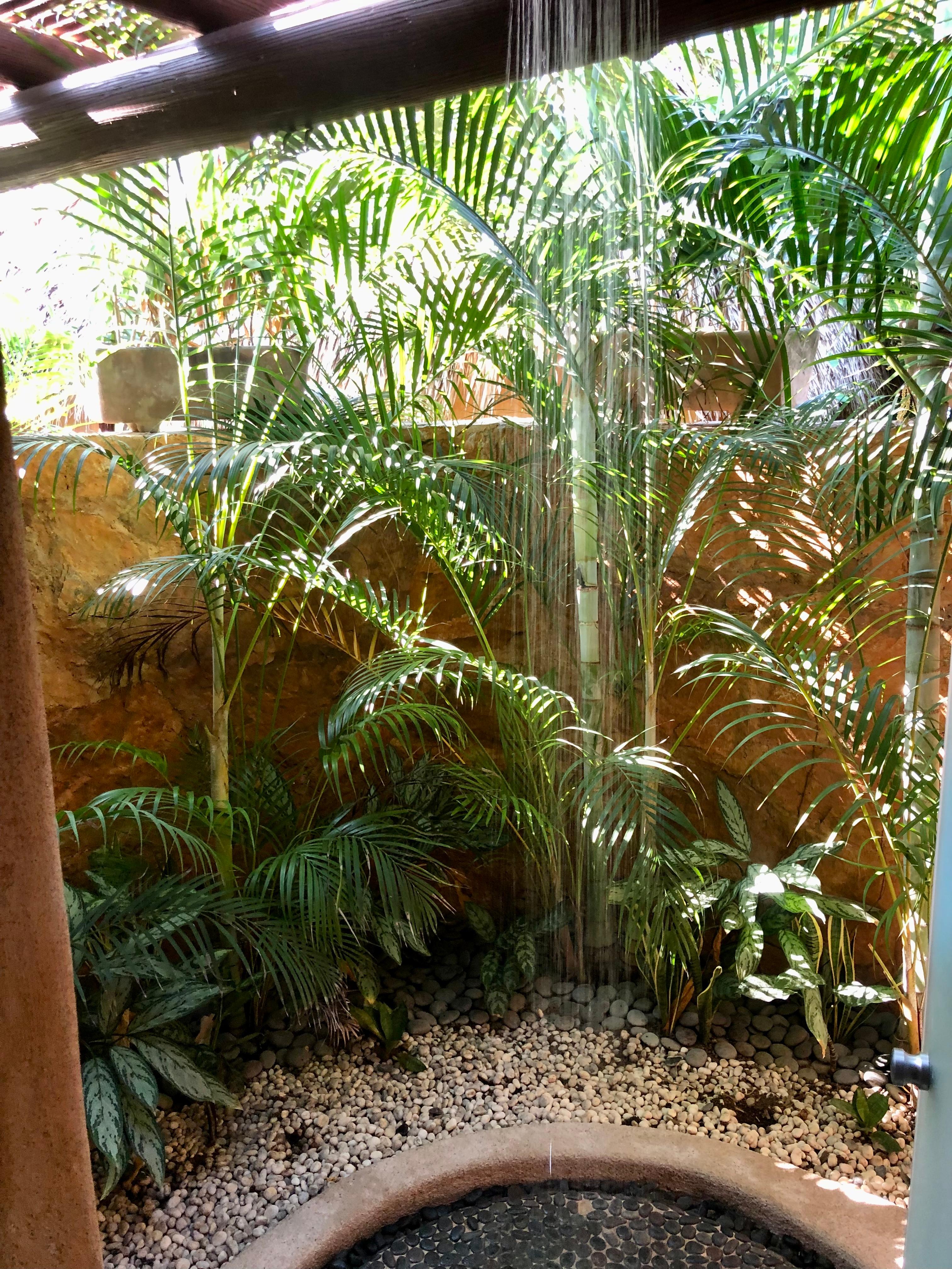 Outdoor shower in our room