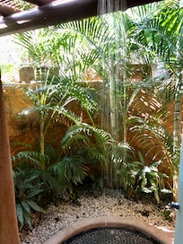 Outdoor shower in our room