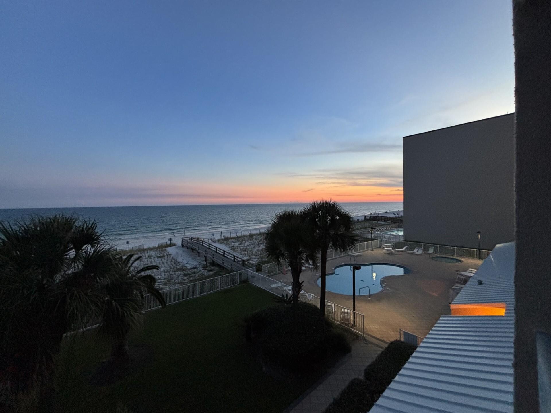 Looking west from our balcony.