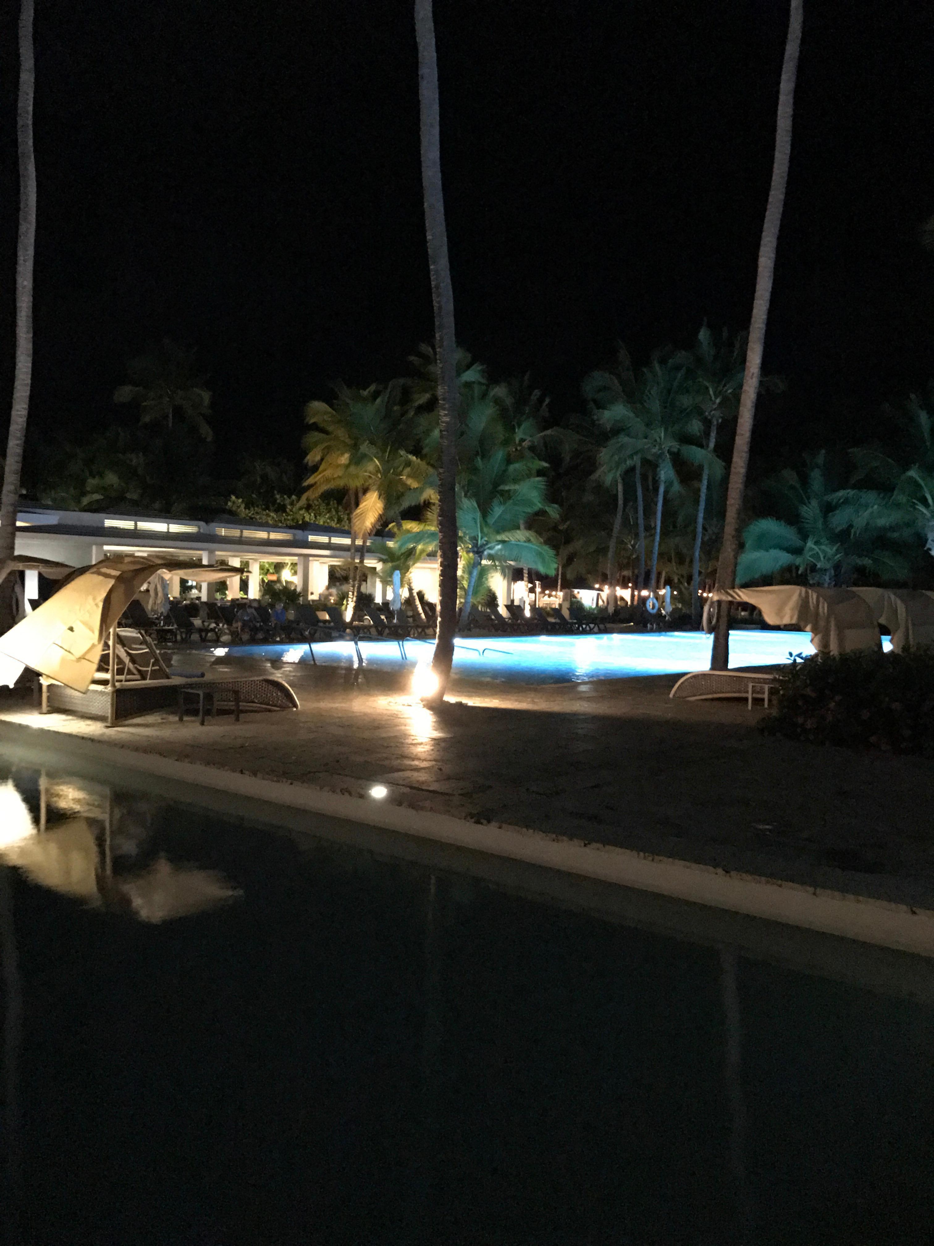 Main pool at night