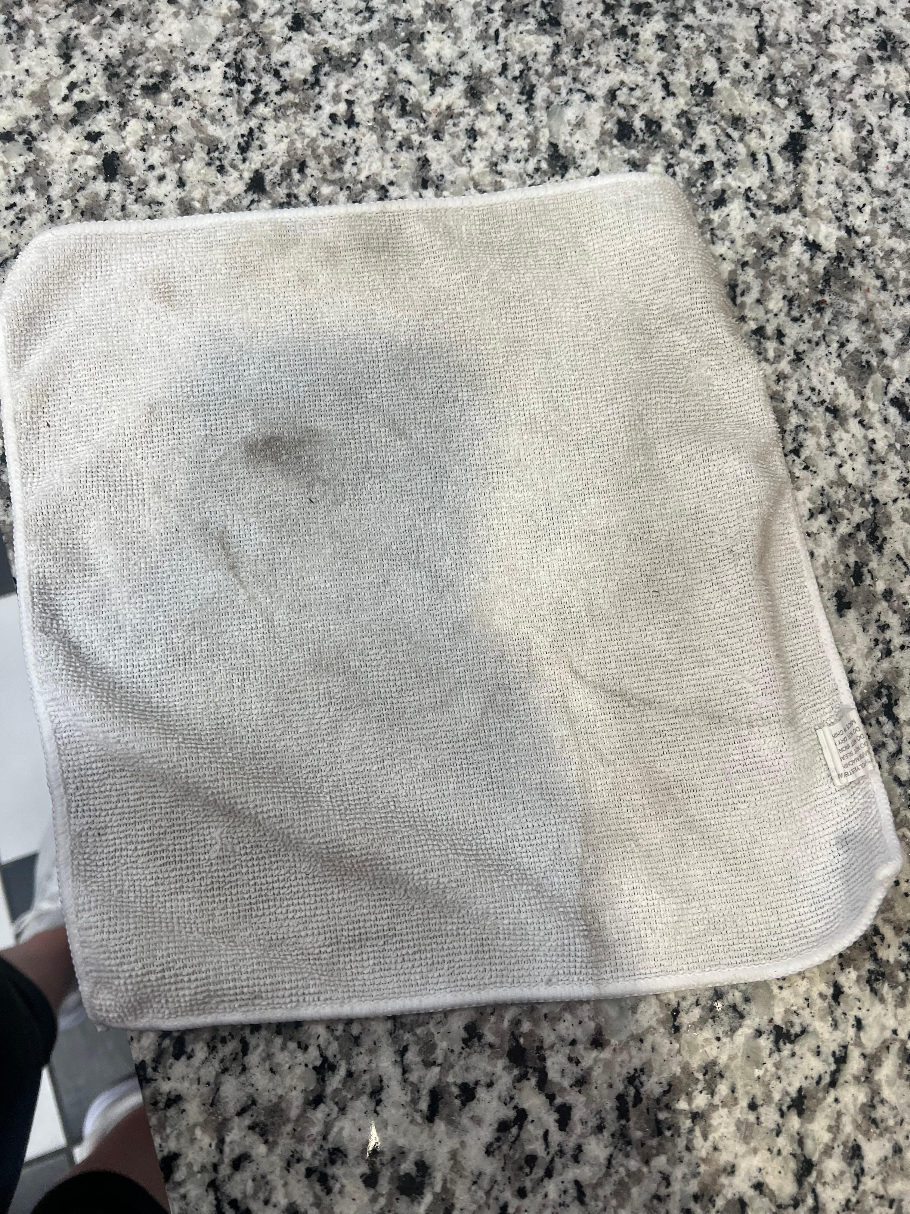 From wiping the kitchen counters and table 