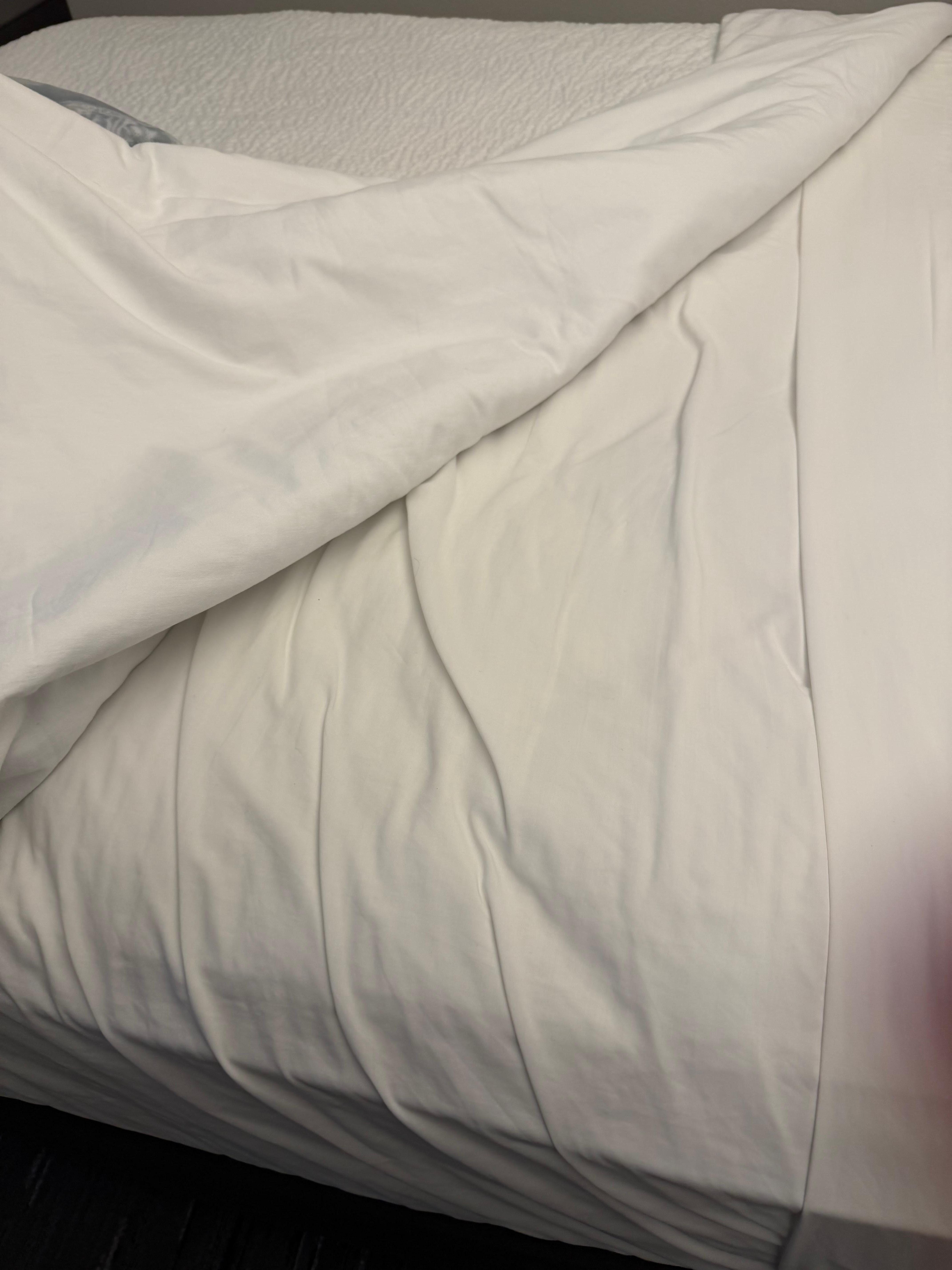 Sheets bunched up under comforter