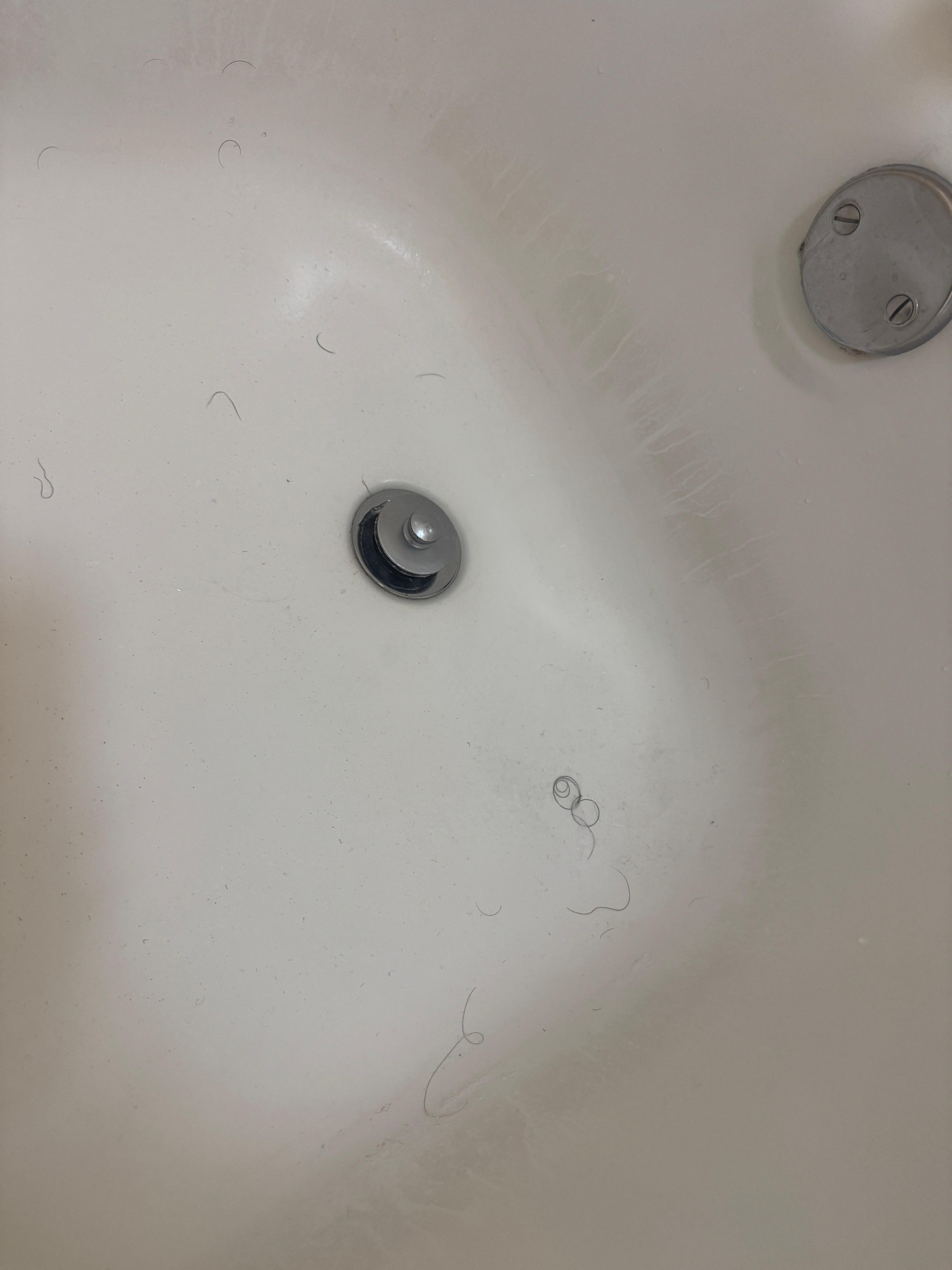 The residue because the tub kept filling