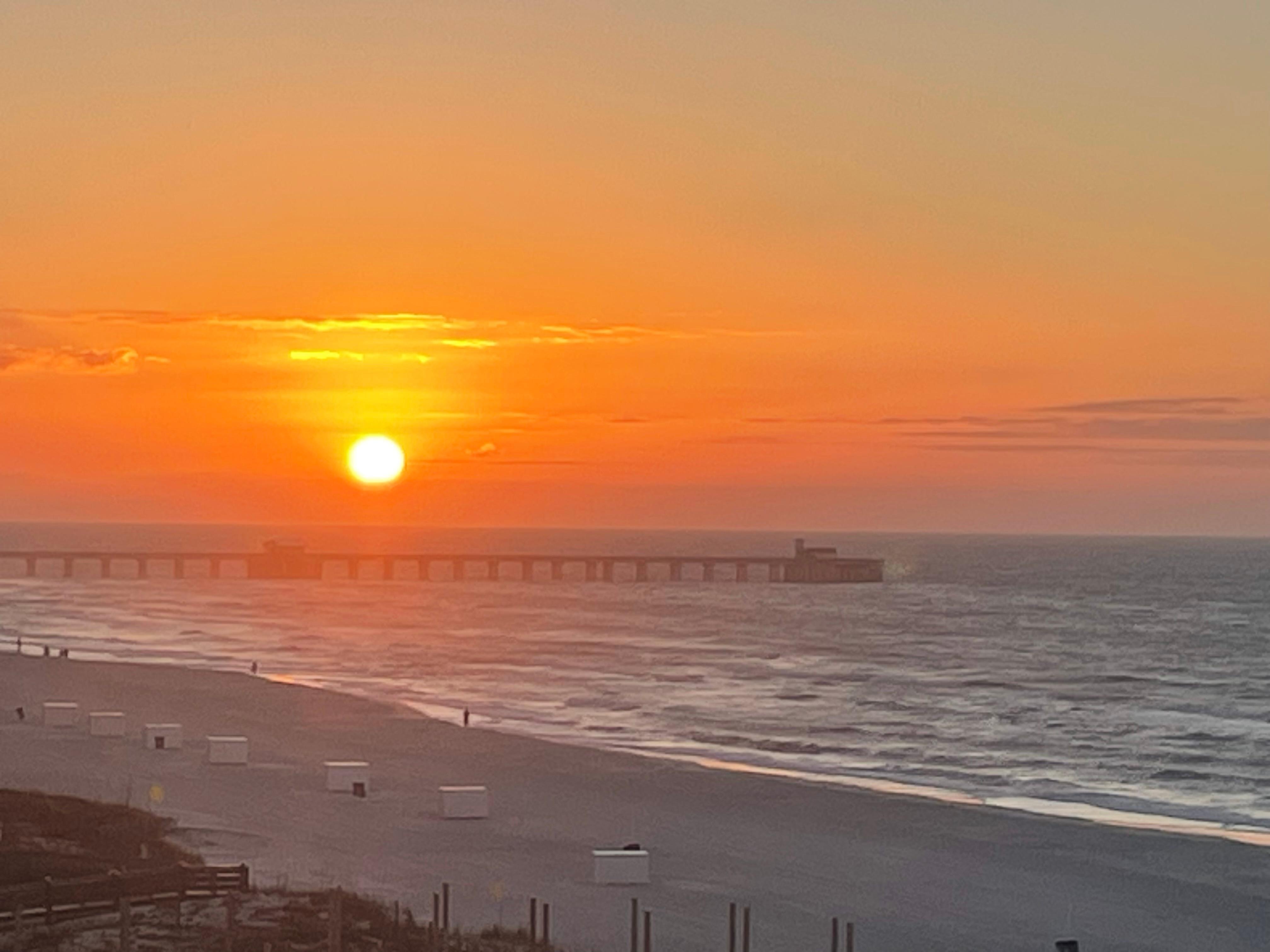 Sunrise from the balcony 