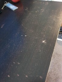 Television table scratched