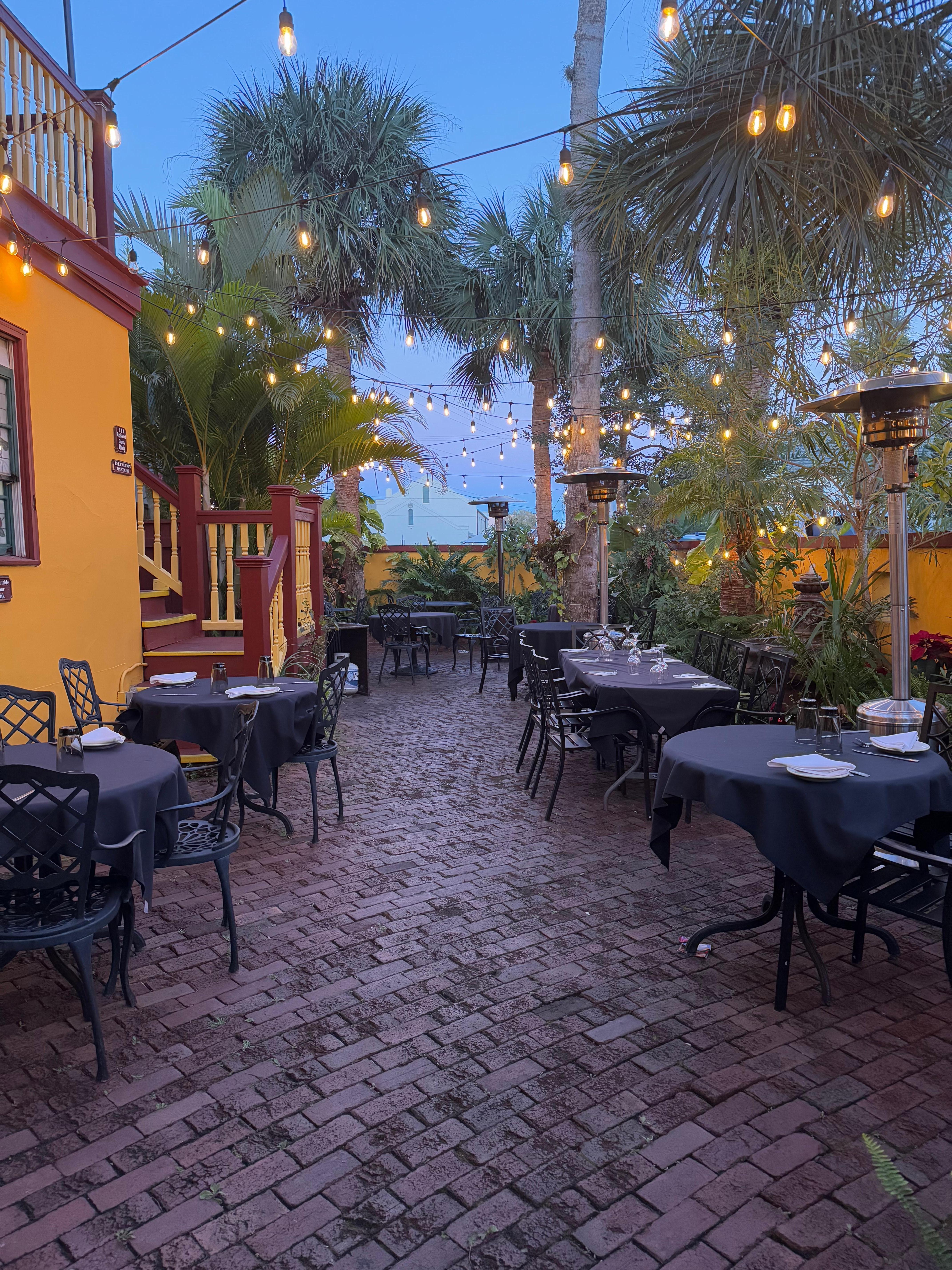 Patio on the side of the inn.