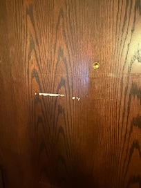 Sticky residue on the door