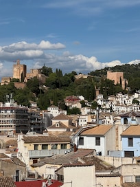Views of Granada and the Alhambra, from the hotel roof top deck.
