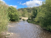 View from the river back towards Monsal Head