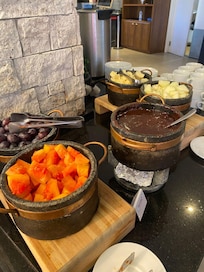 Fondue no café da manhã