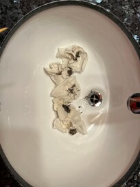 Globs of hair removed from sink drain