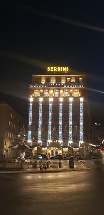 Down the street from the hotel.