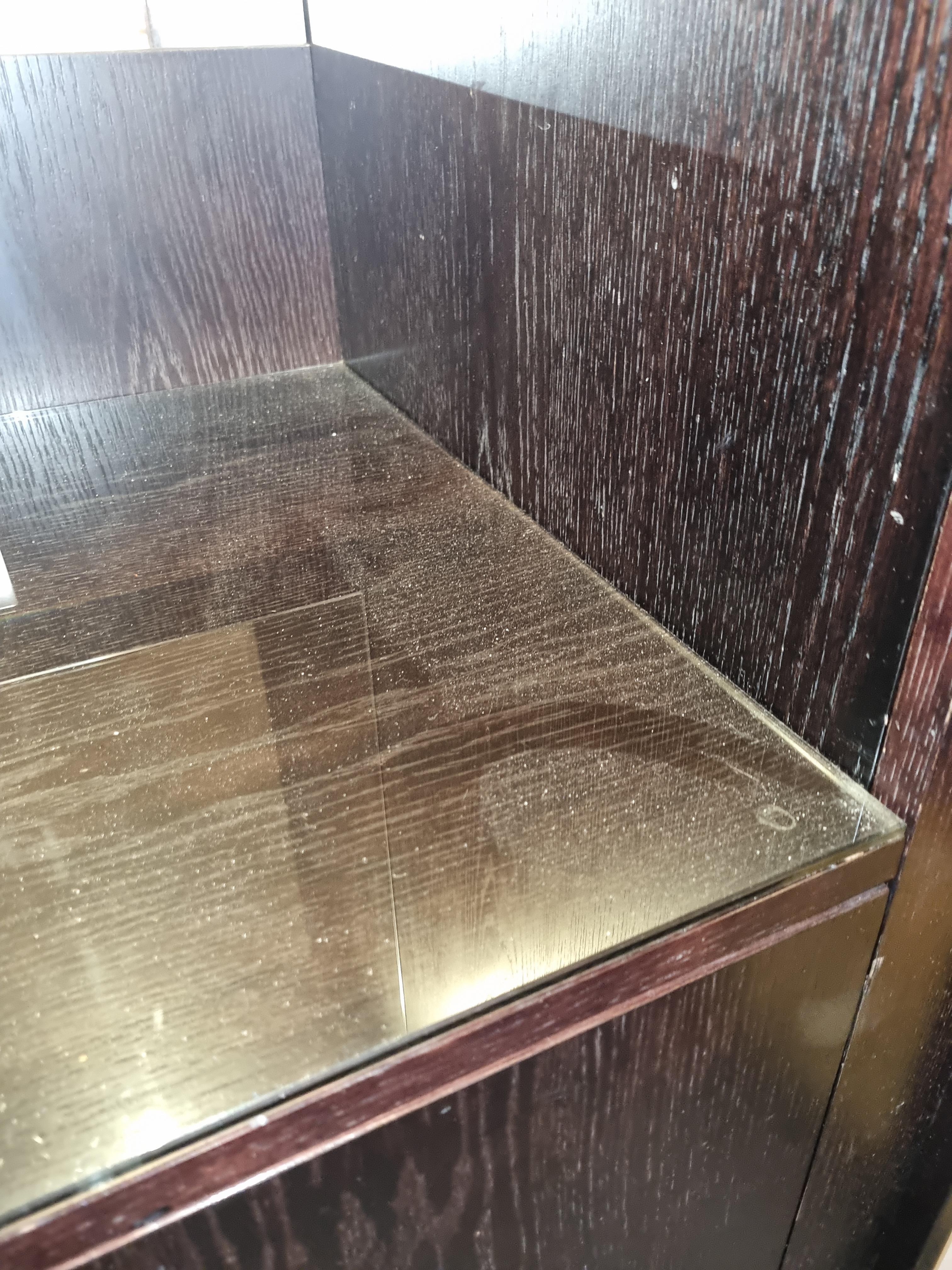 Dust all over dressing  table / wardrobe mirror area