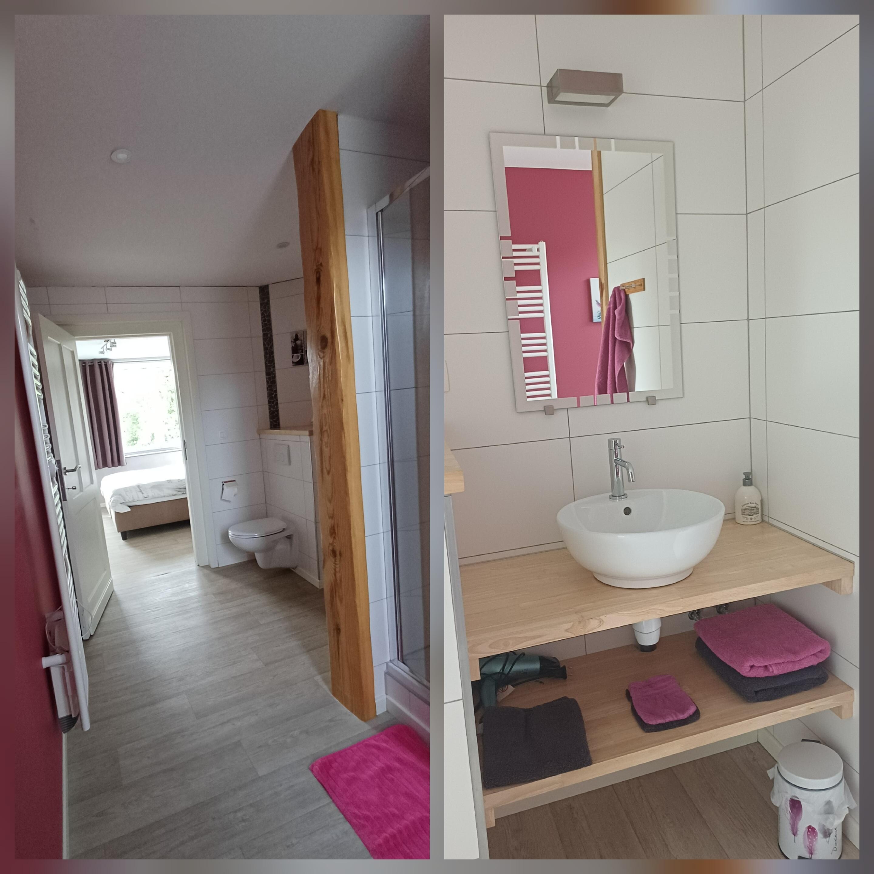 Bad und Schlafzimmer 