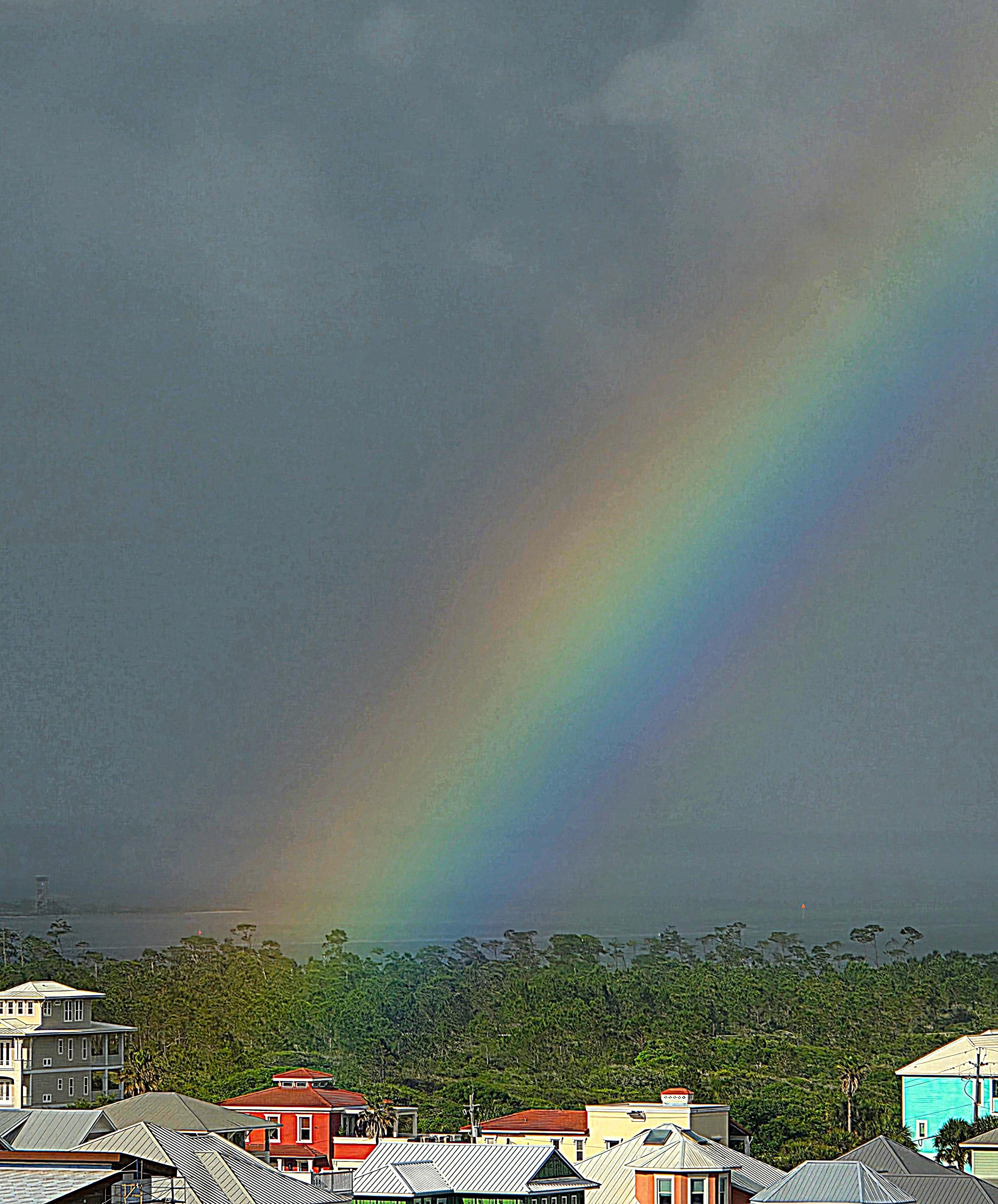 Rainbow shot from the unit balcony. 