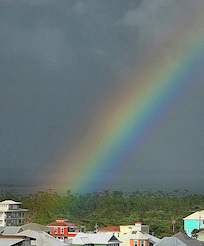 Rainbow shot from the unit balcony.