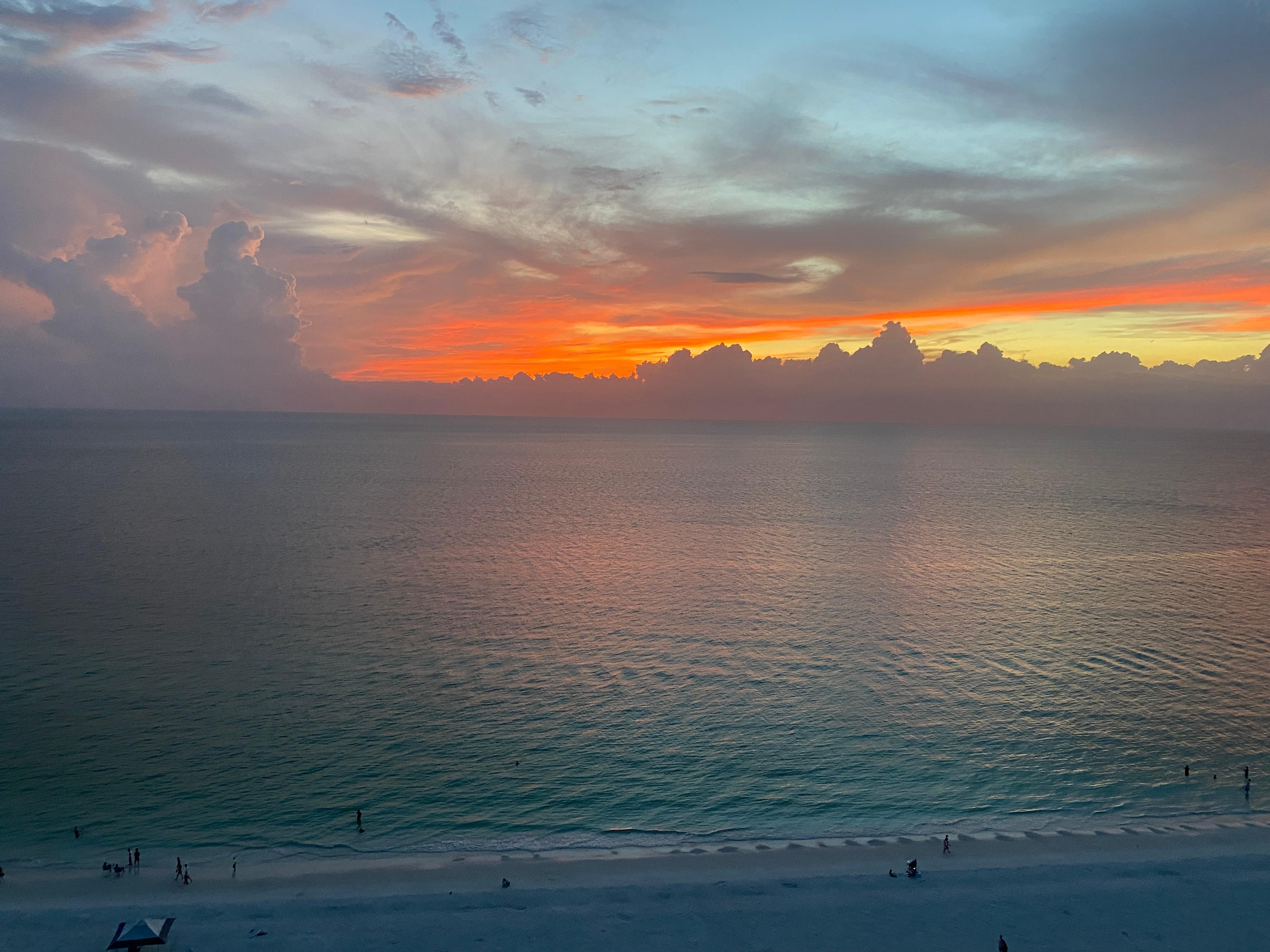 Sunset view from the balcony.