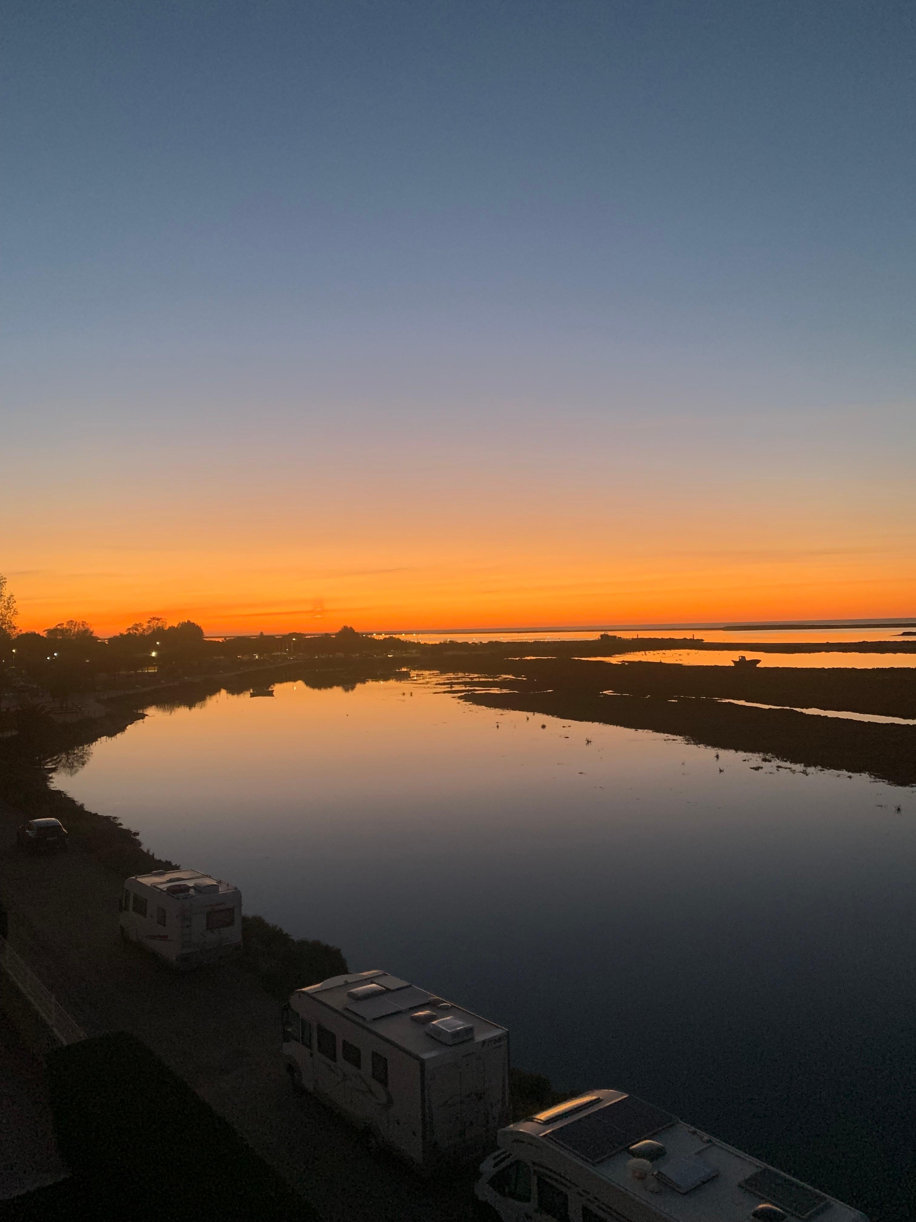 Sunrise looking towards Fuseta