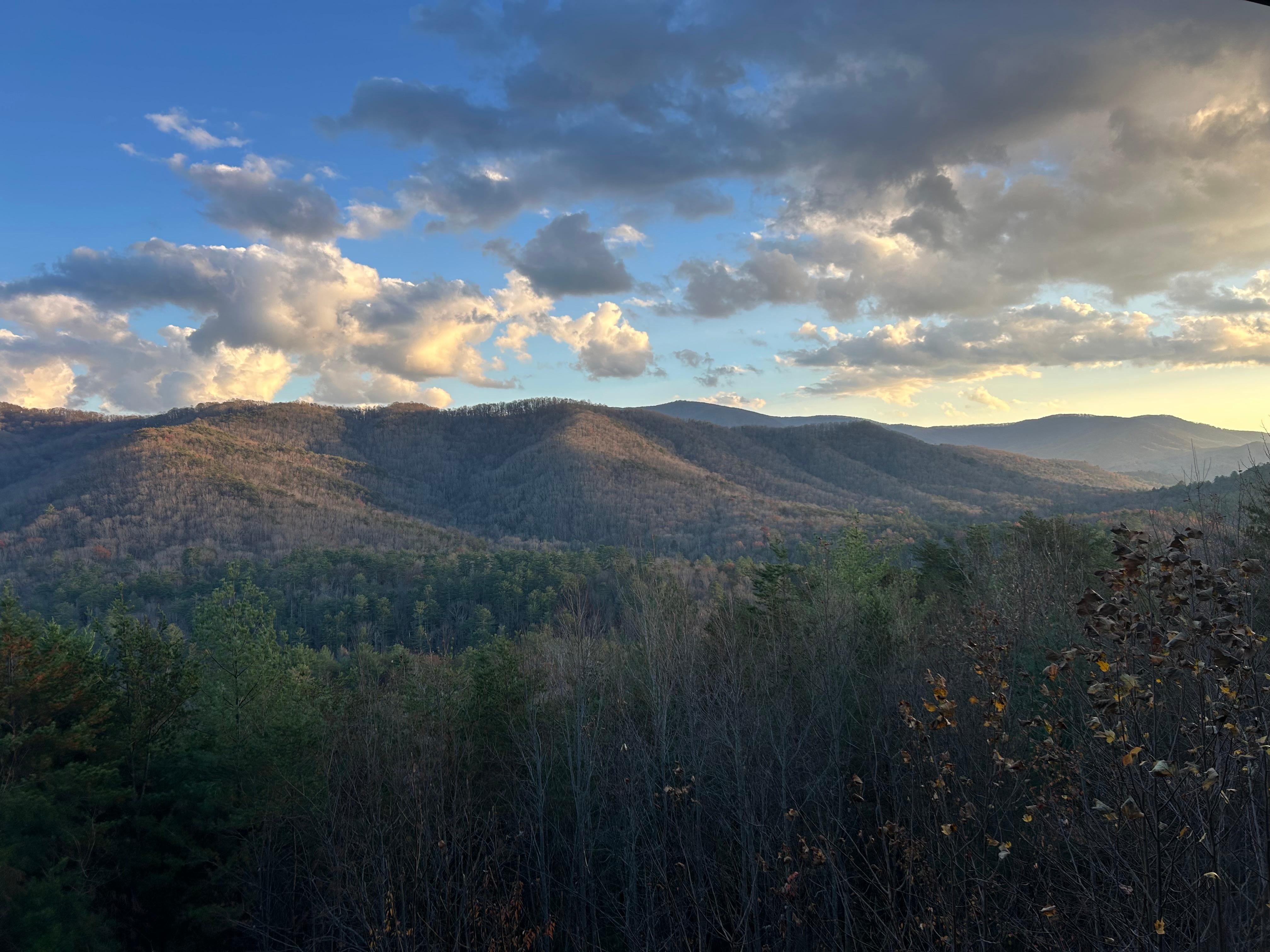 View from cabin back porch, just breathtaking!!