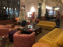 Lobby where we relaxed and had a glass of wine