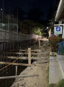 Right outside the hotel
