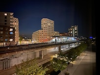 Blick aus Zimmer zur Metrostation Bella Center