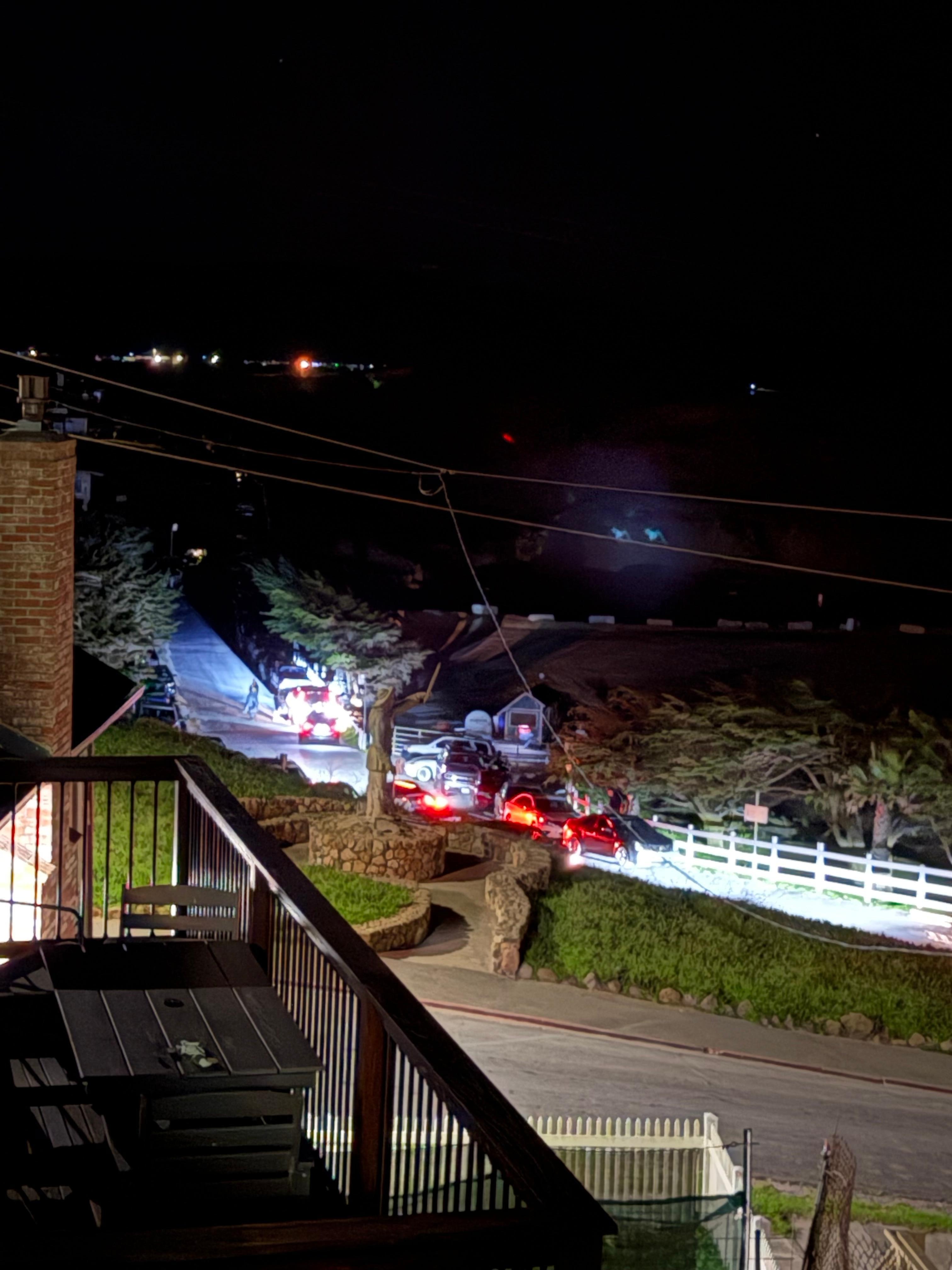 View of the Beach Activities at night.