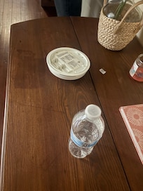 Smoke alarm off the wall and no battery.