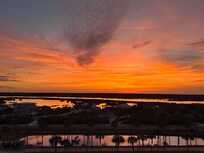 Sunset from balcony.