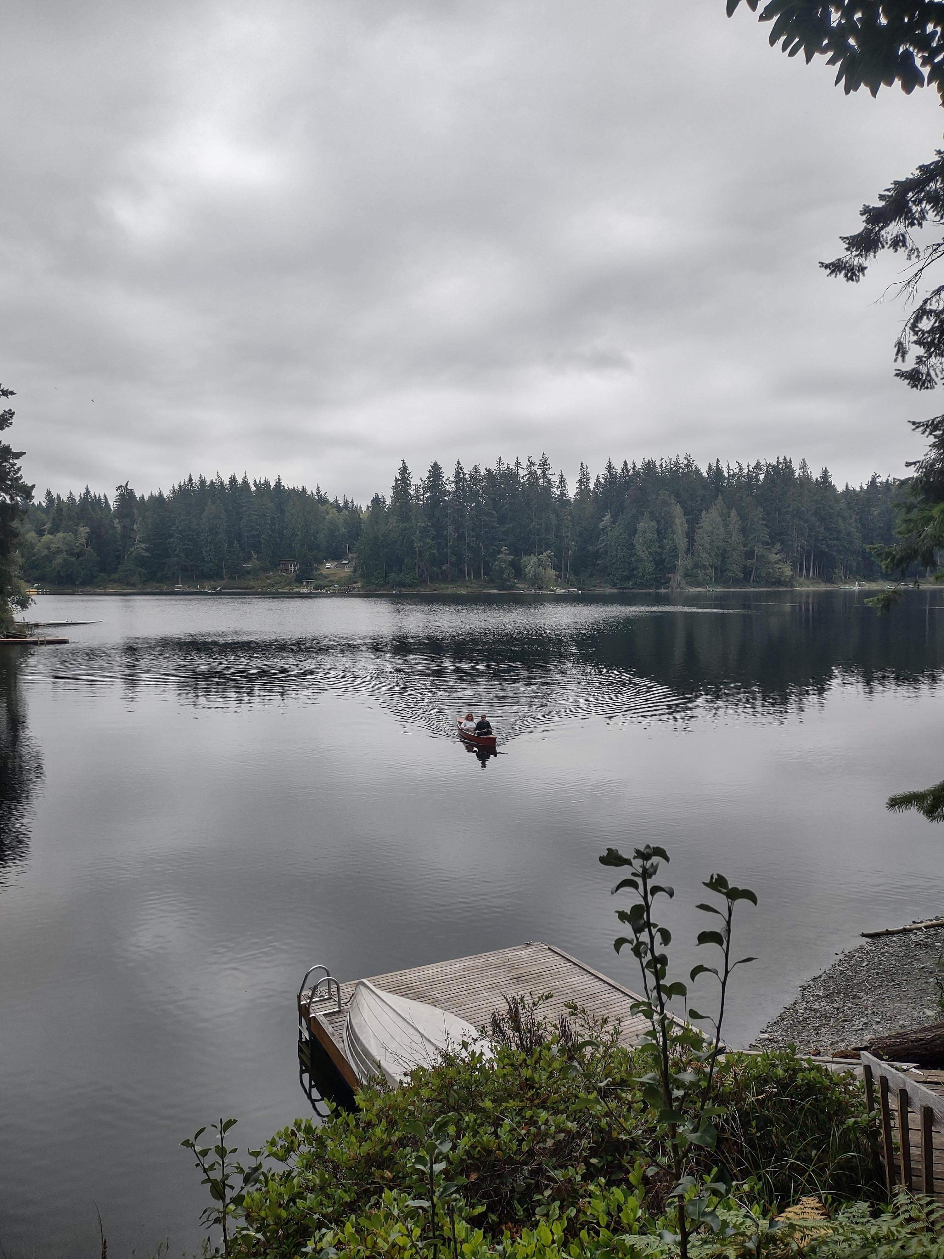 We loved canoeing around the lake!