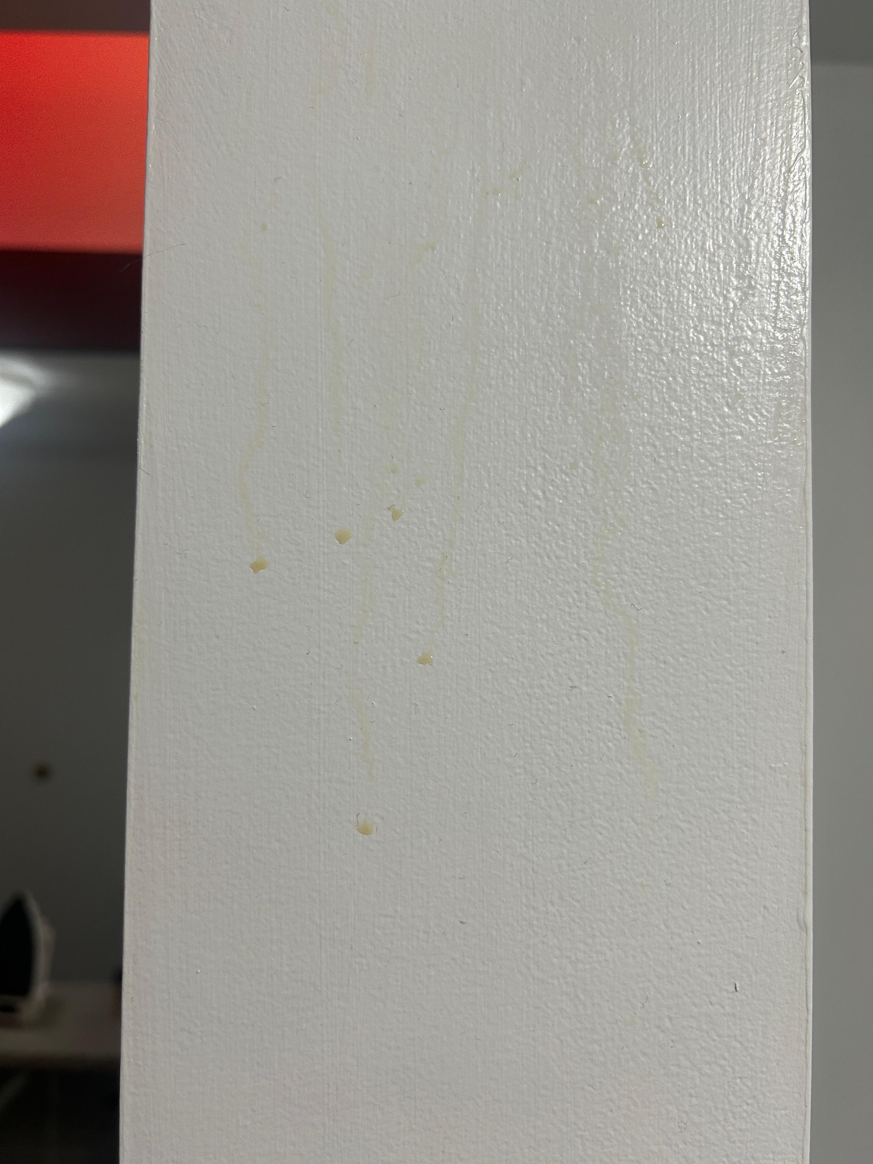 Dirty, sweating walls in our very damp room. 