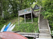 The Wren House from below.