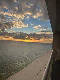 Just one of the many sunsets from the balcony