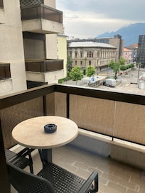 Room balcony on back street