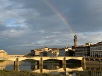 Rainbow over Firenze - short walking distance