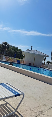 Swimming in pool area