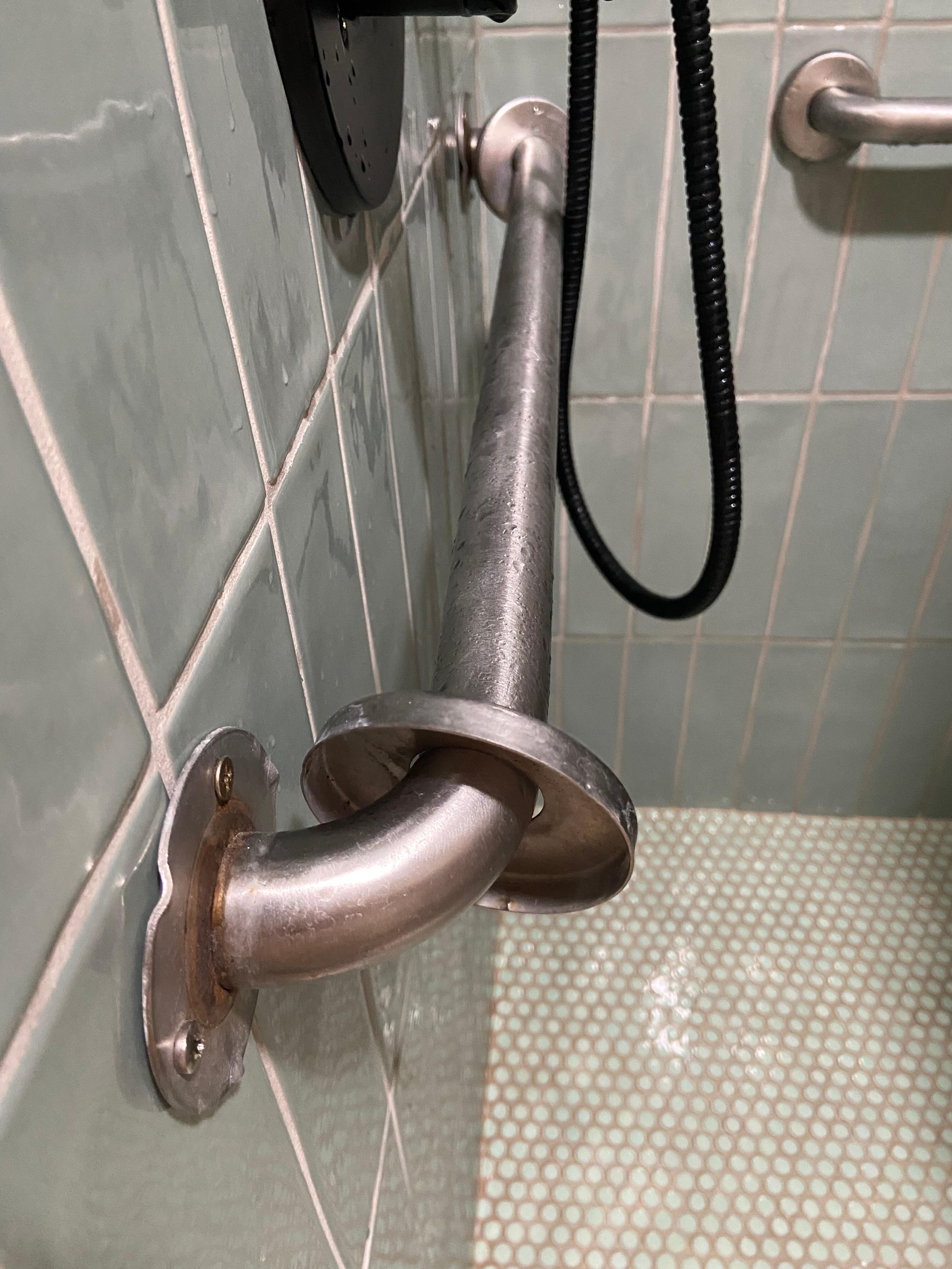 Broken Shower hardware.