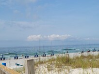 From the area by the grills overlooking the beach