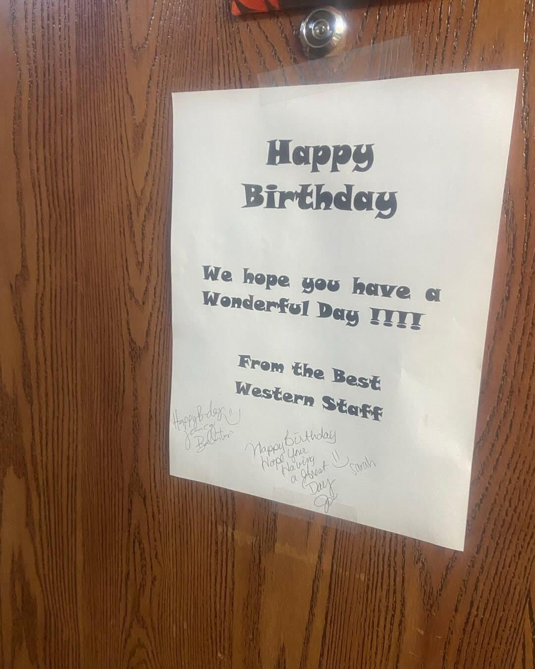 Surprise bday from staff for my son