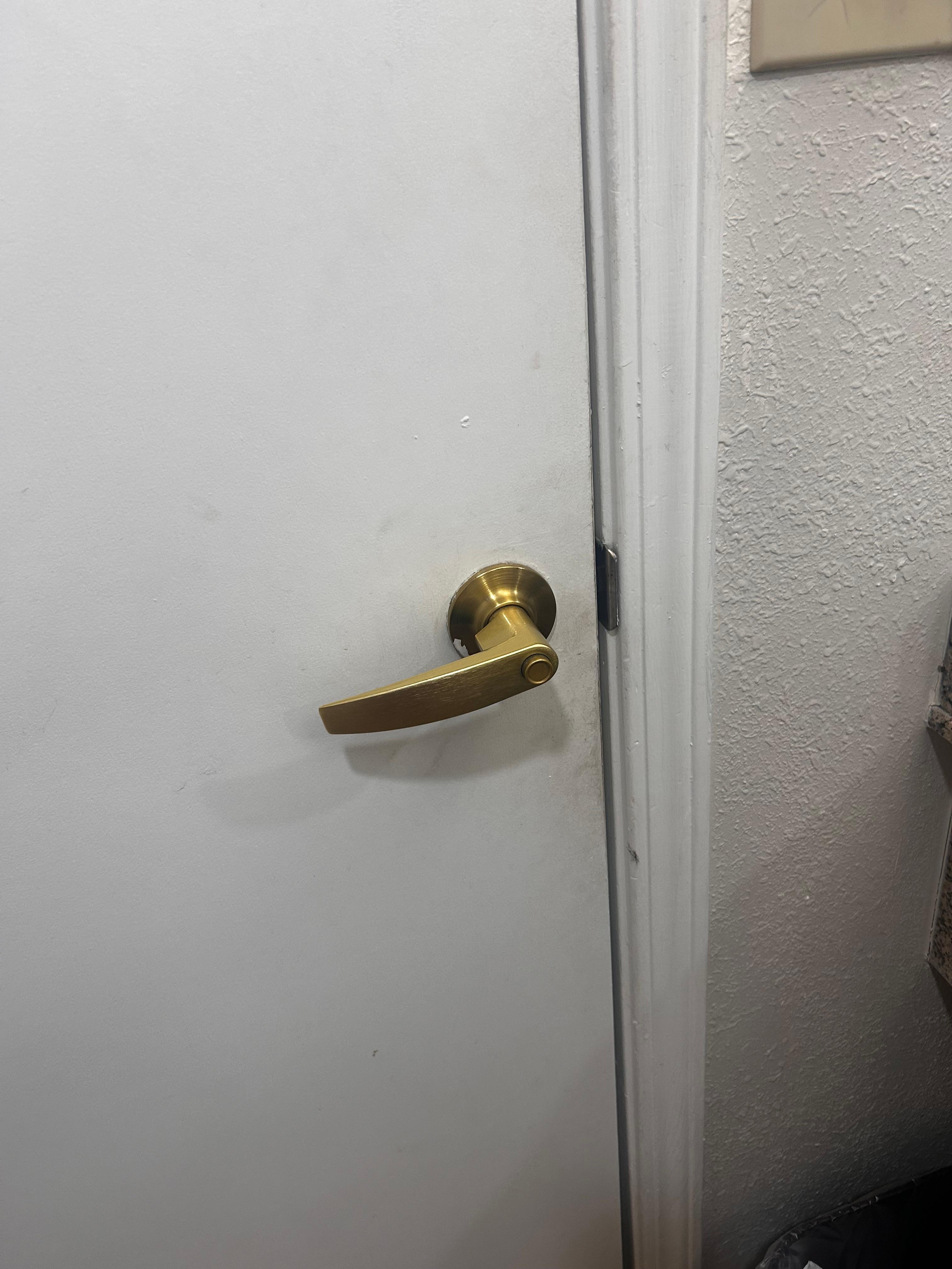 Dirty smudge all over every wall and door handles 