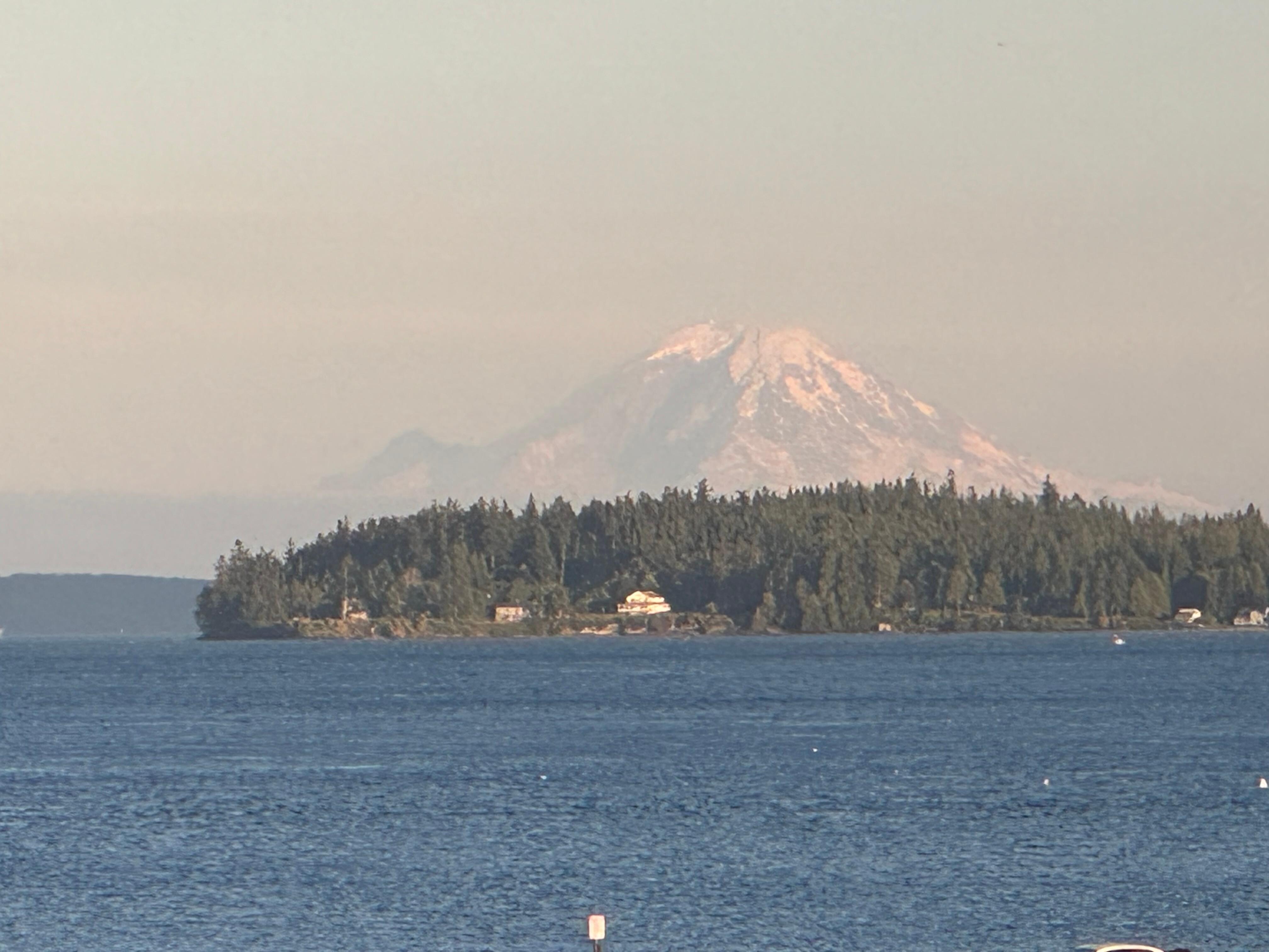 View of Mt Baker from the back deck