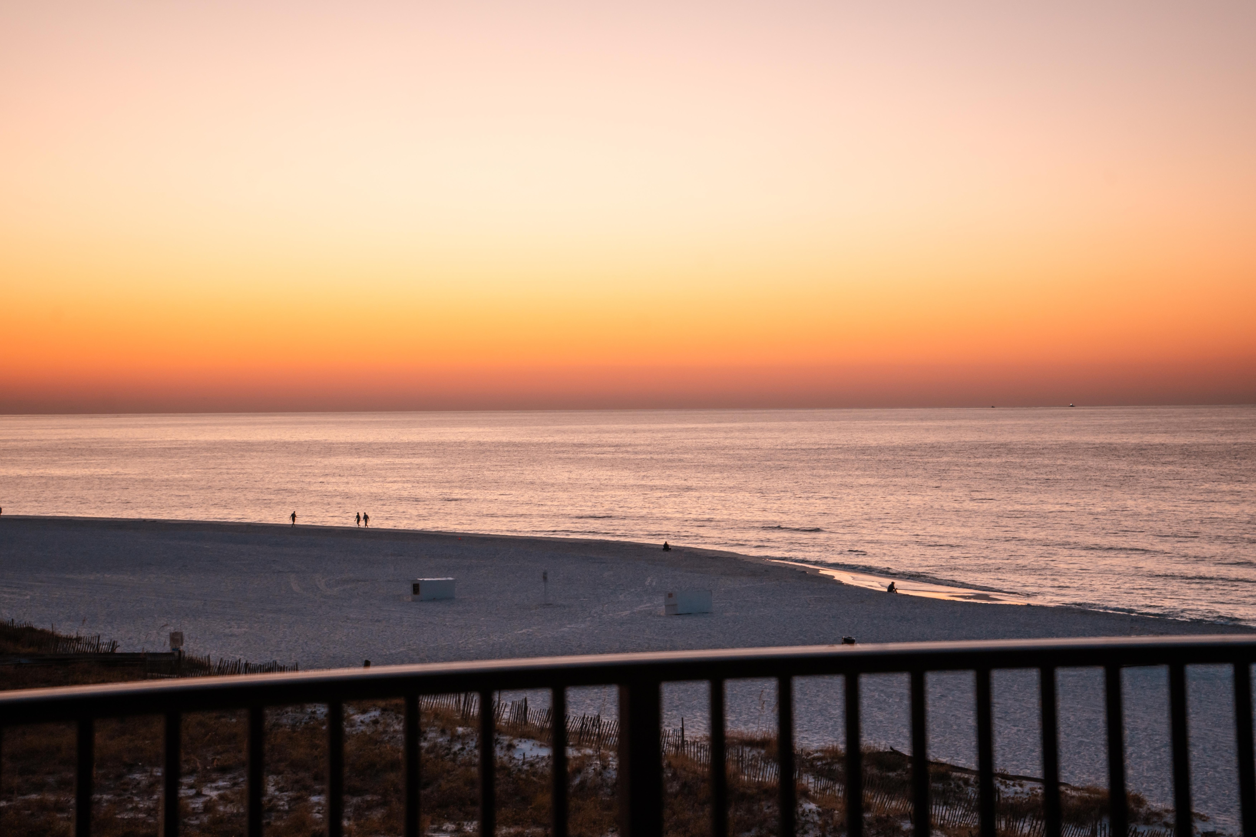 sunrise from the balcony