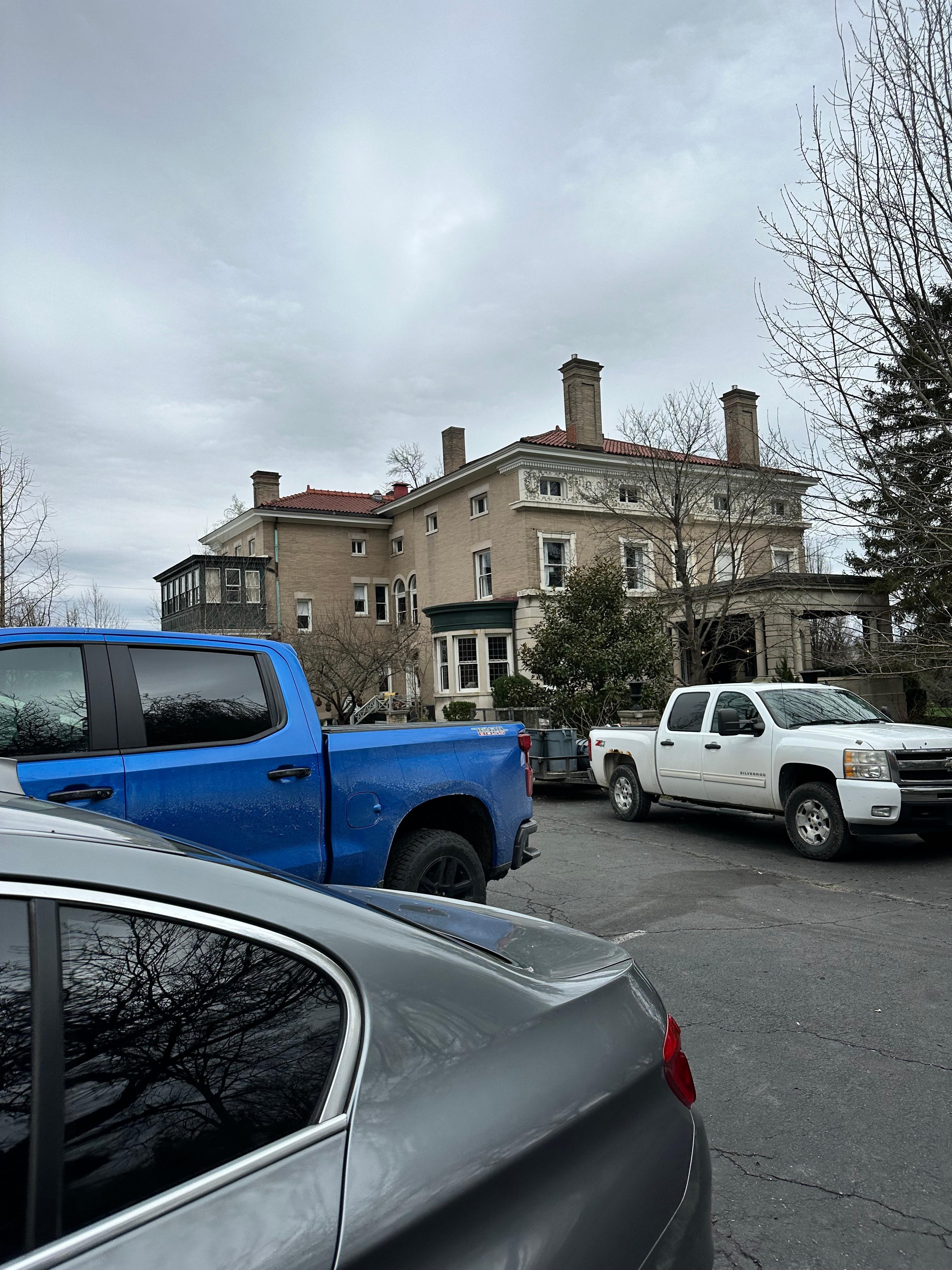 Carriage house is part of a larger property where the owners also live. Nice grounds and neighborhood to walk.