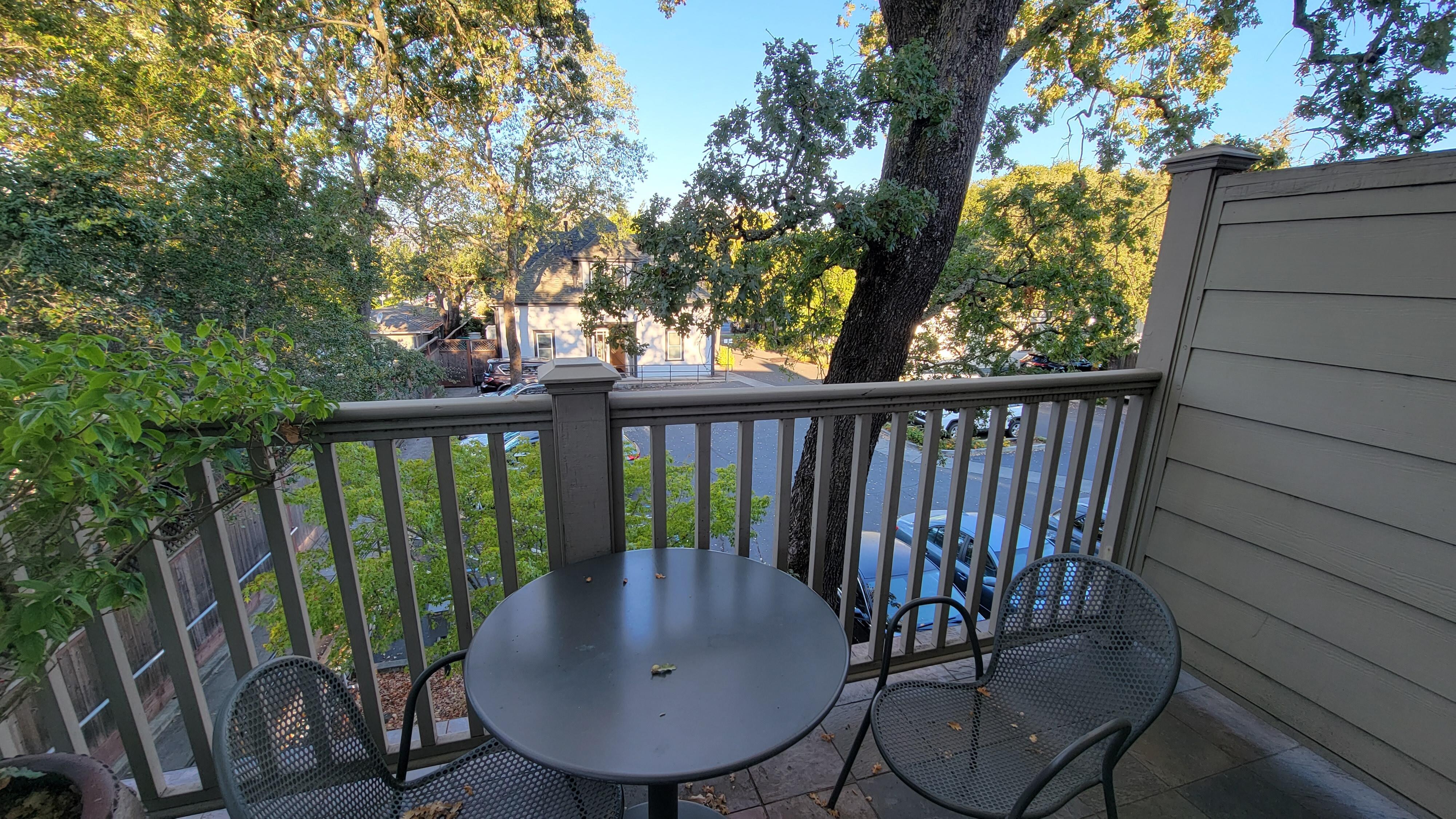 View from our hotel room balcony.